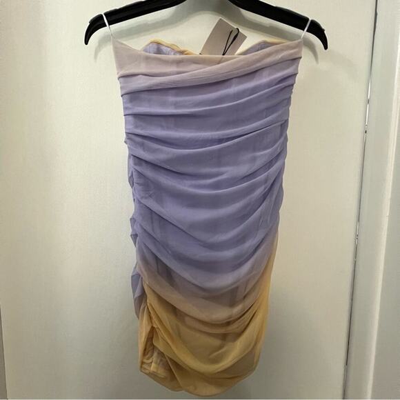 Zara STRAPLESS TULLE DRESS Size Medium - Picture 15 of 15